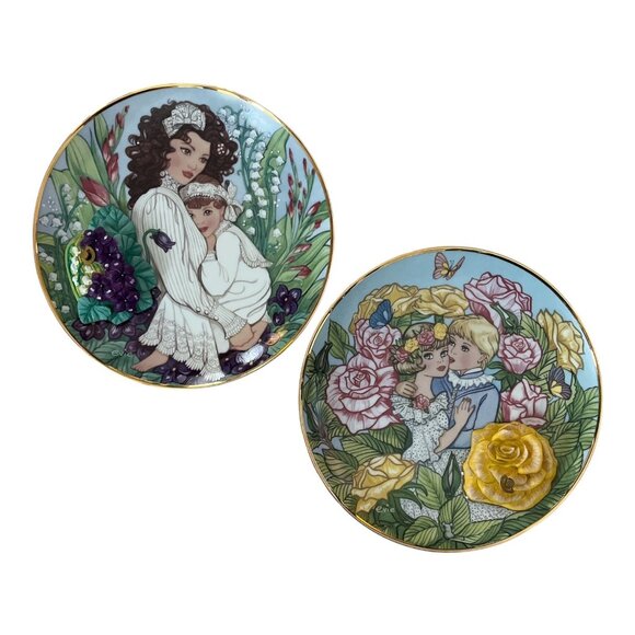 Lot of 2 Franklin Mint 1992 Evie Bricusse Musical Collector Plates and More - Picture 1 of 16
